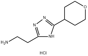 2-[5-(oxan-4-yl)-4h-1,2,4-triazol-3-yl]ethan-1-amine dihydrochloride Structure