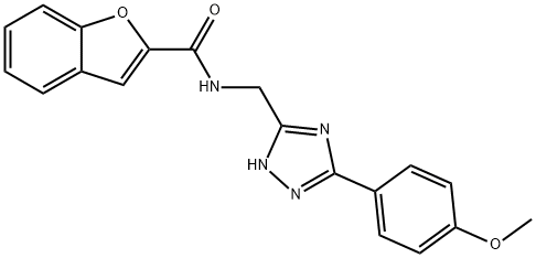 N-[[3-(4-Methoxyphenyl)-1H-1,2,4-triazol-5-yl]methyl]-2-benzofurancarboxamide Structure