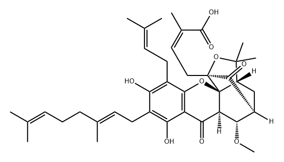 10-Methoxygambogenic acid 구조식 이미지
