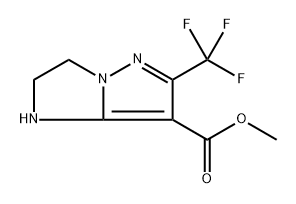 1H-?Imidazo[1,?2-?b]?pyrazole-?7-?carboxylic acid, 2,?3-?dihydro-?6-?(trifluoromethyl)?-?, methyl ester Structure