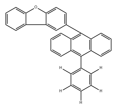 Polychlorinated Dibenzofurans, 2-[10-(phenyl-2,3,4,5,6-d5) -9-anthracyl ] - 구조식 이미지