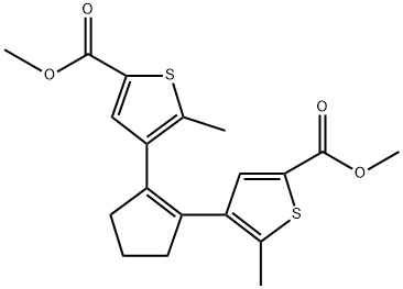 dimethyl 4,4'-(cyclopent-1-ene-1,2-diyl)bis(5-methylthiophene-2-carboxylate) Structure