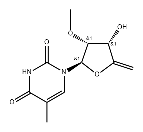 4',5'-Didehydro-2'-O-methyl-5-methyluridine Structure