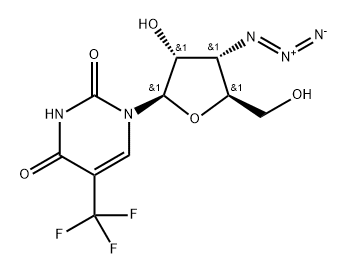 3'-Azido-3'-deoxy-5-trifluoromethyluridine Structure