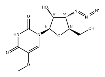 3'-Azido-3'-deoxy-5-methoxyuridine Structure