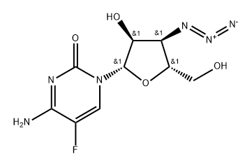 3'-Azido-3'-deoxy-5-fluoro-beta-L-cytidine 구조식 이미지