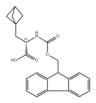 Bicyclo[1.1.1]pentane-1-propanoic acid, α-[[(9H-fluoren-9-ylmethoxy)carbonyl]amino]-, (αS)- Structure