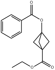 3-Benzoyloxy-bicyclo[1.1.1]pentane-1-carboxylic acid ethyl ester Structure