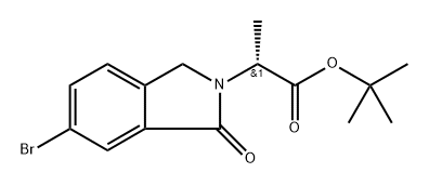 2H-Isoindole-2-acetic acid, 6-bromo-1,3-dihydro-α-methyl-1-oxo-, 1,1-dimethylethyl ester, (αR)- 구조식 이미지