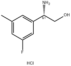 (S)-2-amino-2-(3-fluoro-5-methylphenyl)ethanol hydrochloride 구조식 이미지