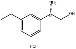(S)-2-amino-2-(3-ethylphenyl)ethan-1-ol hydrochloride Structure