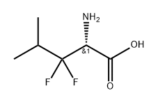 (R)-2-Amino-3,3-difluoro-4-methylpentanoic acid 구조식 이미지