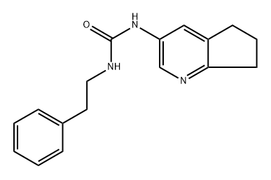 N-(6,7-Dihydro-5H-cyclopenta[b]pyridin-3-yl)-N′-(2-phenylethyl)urea Structure