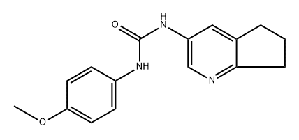 N-(6,7-Dihydro-5H-cyclopenta[b]pyridin-3-yl)-N′-(4-methoxyphenyl)urea 구조식 이미지
