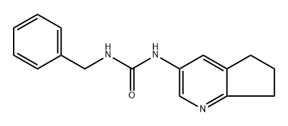 N-(6,7-Dihydro-5H-cyclopenta[b]pyridin-3-yl)-N′-(phenylmethyl)urea Structure