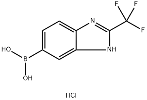 2-(Trifluoromethyl)-1h-benzimidazole-5-boronic acid, HCl salt Structure