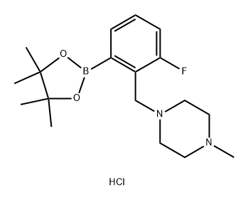 3-Fluoro-2-(N-methylpiperazinomethyl)phenylboronic acid pinacol ester, DiHCl Structure