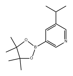 3-Isopropyl-5-(4,4,5,5-tetramethyl-1,3,2-dioxaborolan-2-yl)pyridine Structure