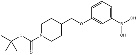 (3-((1-(tert-Butoxycarbonyl)piperidin-4-yl)methoxy)phenyl)boronic acid Structure