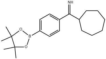 Cycloheptanemethanimine, α-[4-(4,4,5,5-tetramethyl-1,3,2-dioxaborolan-2-yl)phenyl]- Structure