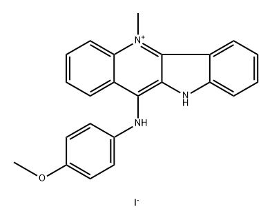 10H-Quindolinium, 11-[(4-methoxyphenyl)amino]-5-methyl-, iodide (1:1) Structure