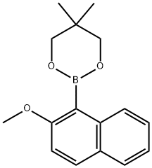 2-(2-Methoxy-naphthalen-1-yl)-5,5-dimethyl-1,3,2- dioxaborinane 구조식 이미지