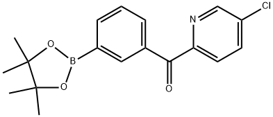 (5-chloropyridin-2-yl)(3-(4,4,5,5-tetramethyl-1,3,2-dioxaborolan-2-yl)phenyl)methanone Structure