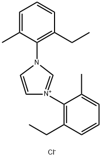 1H-Imidazolium, 1,3-bis(2-ethyl-6-methylphenyl)-, chloride (1:1) Structure