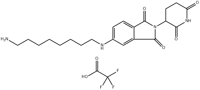 5-((8-aminooctyl)amino)-2-(2,6-dioxopiperidin-3-yl)isoindoline-1,3-dione 2,2,2-trifluoroacetic acid Structure