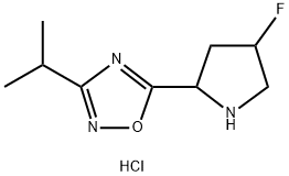 5-(4-Fluoropyrrolidin-2-yl)-3-(propan-2-yl)-1,2,4-oxadiazole hydrochloride Structure