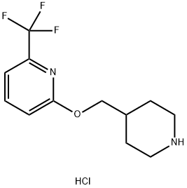 2-[(Piperidin-4-yl)methoxy]-6-(trifluoromethyl)pyridine hydrochloride Structure