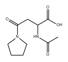 2-acetamido-4-oxo-4-(pyrrolidin-1-yl)butanoic acid Structure