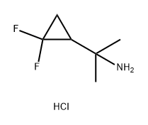 Cyclopropanemethanamine, 2,2-difluoro-α,α-dimethyl-, hydrochloride (1:1) Structure