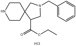 ethyl 2-benzyl-2,8-diazaspiro[4.5]decane-4-carboxylate dihydrochloride Structure