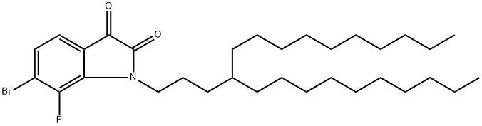 6-bromo-1-(4-decylpentadecyl)-7-fluoroindoline-2,3-dione Structure