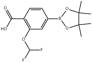 2-(Difluoromethoxy)-4-(4,4,5,5-tetramethyl-1,3,2-dioxaborolan-2-yl)benzoic acid Structure