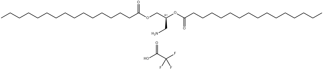 trifluoroacetic acid (2S)-1-amino-3-(hexadecanoyloxy)propan-2-yl hexadecanoate Structure