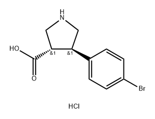 rac-(3R,4S)-4-(4-bromophenyl)pyrrolidine-3-carboxylic acid hydrochloride, trans Structure