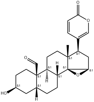 14,15β-Epoxy-3β-hydroxy-19-oxo-5β,14β-bufa-20,22-dienolide 구조식 이미지