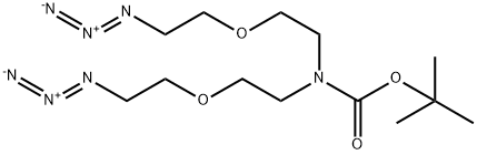 N-Boc-N-bis(PEG1-azide) Structure