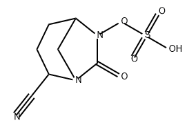 2-Cyano-7-oxo-1 ,6-diazabicyclo[3.2.1 ]oct-6-yl hydrogen sulfate Structure