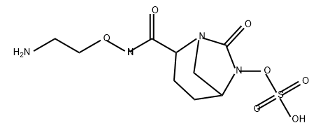 2-[[(2-Aminoethoxy)amino]carbonyl]-7-oxo-1, 6-diazabicyclo[3.2.1]oct-6-yl hydrogen sulfate Structure