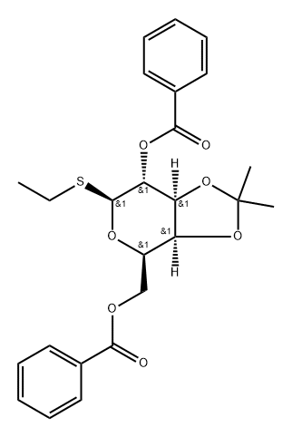 Ethyl -2,6-di-O-benzoyl-3,4-O-isopropylidene-β-D-thiogalactopyranoside Structure
