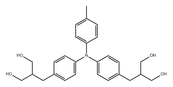 2,2'-((p-tolylazanediyl)bis(bicyclo[2.2.1]hepta-1,3,5-triene-7,7-diyl))bis(propane-1,3-diol) Structure