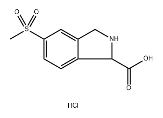1H-Isoindole-1-carboxylic acid, 2,3-dihydro-5-(methylsulfonyl)-, hydrochloride (1:1) Structure