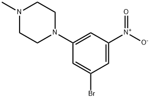 1-(3-Bromo-5-nitrophenyl)-4-methylpiperazine Structure