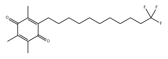 2,3,5-trimethyl-6-(11,11,11-trifluoroundecyl)cyclohexa-2,5-diene-1,4-dione Structure