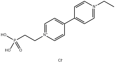 2-[4-(1-ethylpyridin-1-ium-4-yl)pyridin-1-ium-1-yl]ethylphosphonic Structure