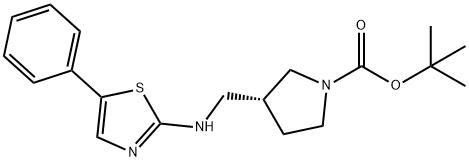 (R)-tert-butyl 3-(((5-phenylthiazol-2-yl)amino)methyl)pyrrolidine-1-carboxylate Structure