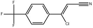 (Z)-3-Chloro-3-[4-(trifluoromethyl)phenyl]acrylonitrile Structure